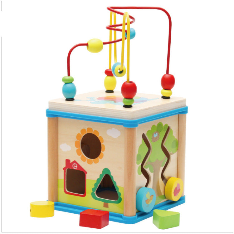 Children Beaded Around Beads to Develop Educational Toys