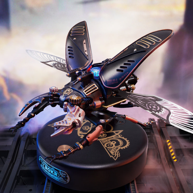 Robotime Rokr The Storm Beetle DIY Moveable Mechanic Organism 3D Puzzle Series Steampunk Design Funny Toys For Kids Child - Cindi Book