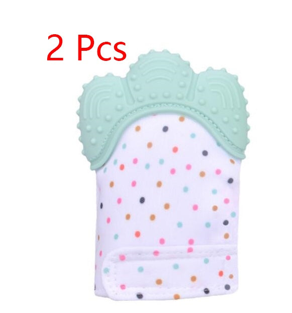 Baby teether baby anti-bite silicone molar gloves children's sound toys - Cindi Book
