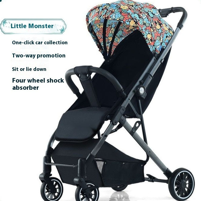 Pull Rod Type Summer Ultra-light Stroller Four Minus - Cindi Book