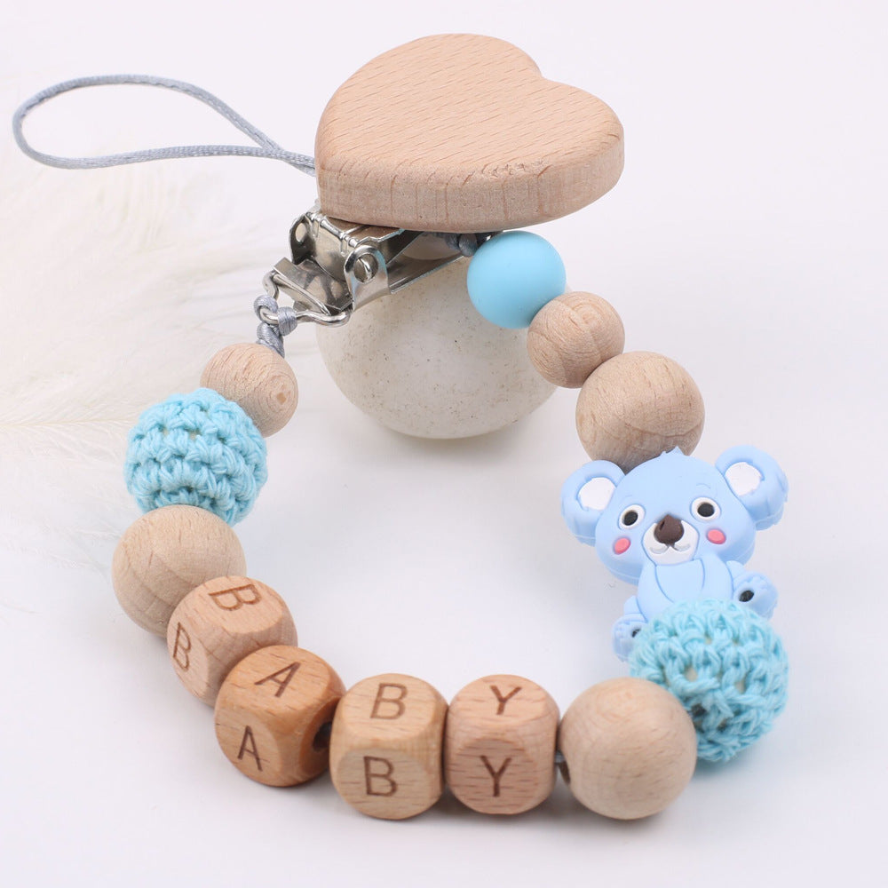 Baby products soothing beech wood mouth chain clip - Cindi Book