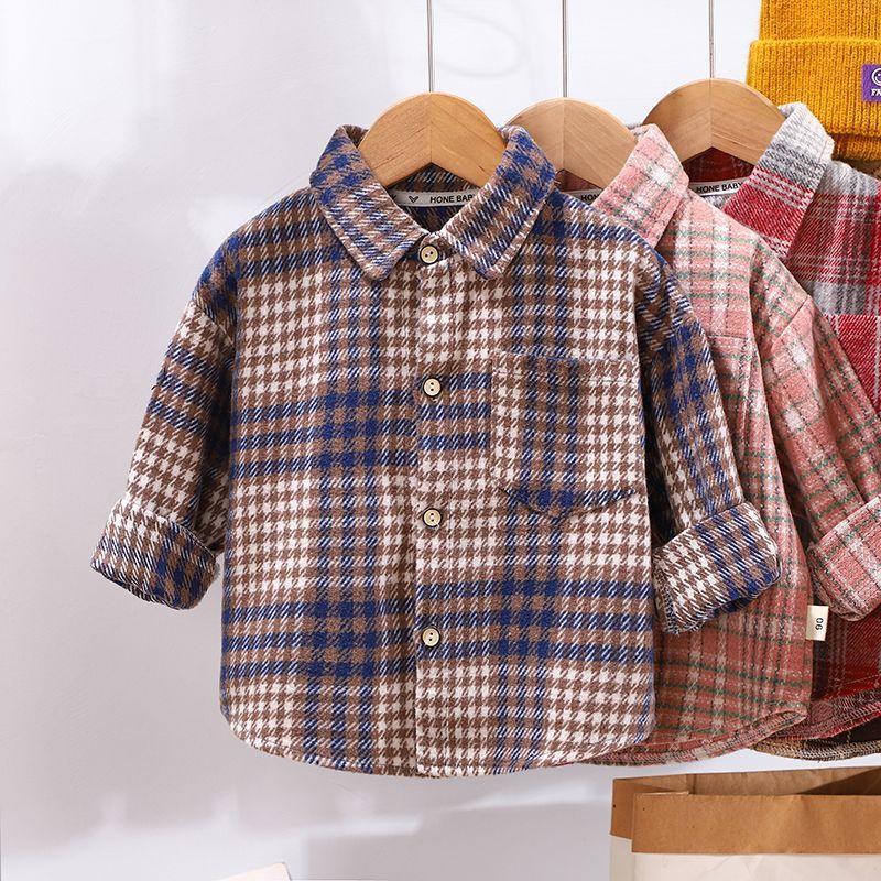 Spring And Autumn Children's Clothing Children's Casual Plaid Shirt - Cindi Book