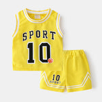 Children's Basketball Clothing Suits Baby Vest Suit Boys Sweatshirt Two-piece Summer Style Tide - Cindi Book