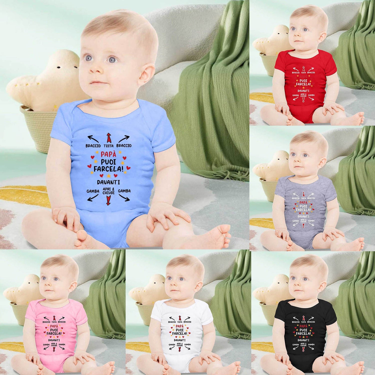 English Letter Printed Cotton Baby Romper - Cindi Book