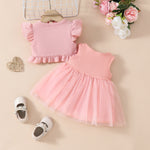 Girls' Sleeveless Short Top Mesh Dress - Cindi Book