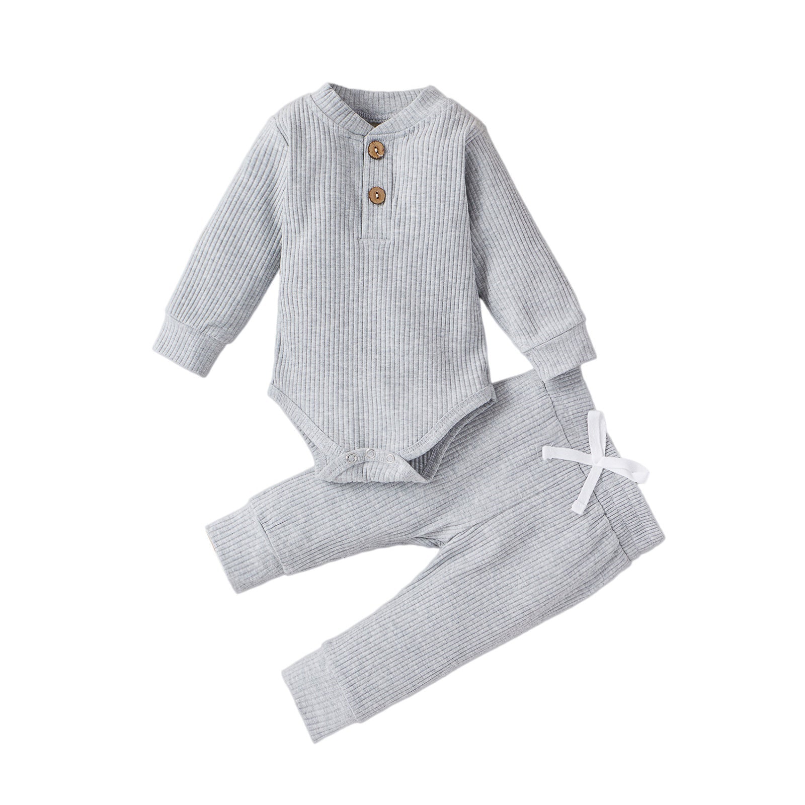 Boys And Girls Stand-up Collar Jumpsuit Long-sleeved Romper Trousers Two-piece Set - Cindi Book