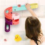 Kids Bath Toys Wall Suction Cup Marble Race Run Track Bathroom Bathtub Baby Play Water Games Toy Kit for Children - Cindi Book
