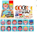 Montessori Magnetic Fun Puzzle Children's Wooden Puzzle Box Game Cartoon Educational Painting Toys For Children Gift Antistress - Cindi Book