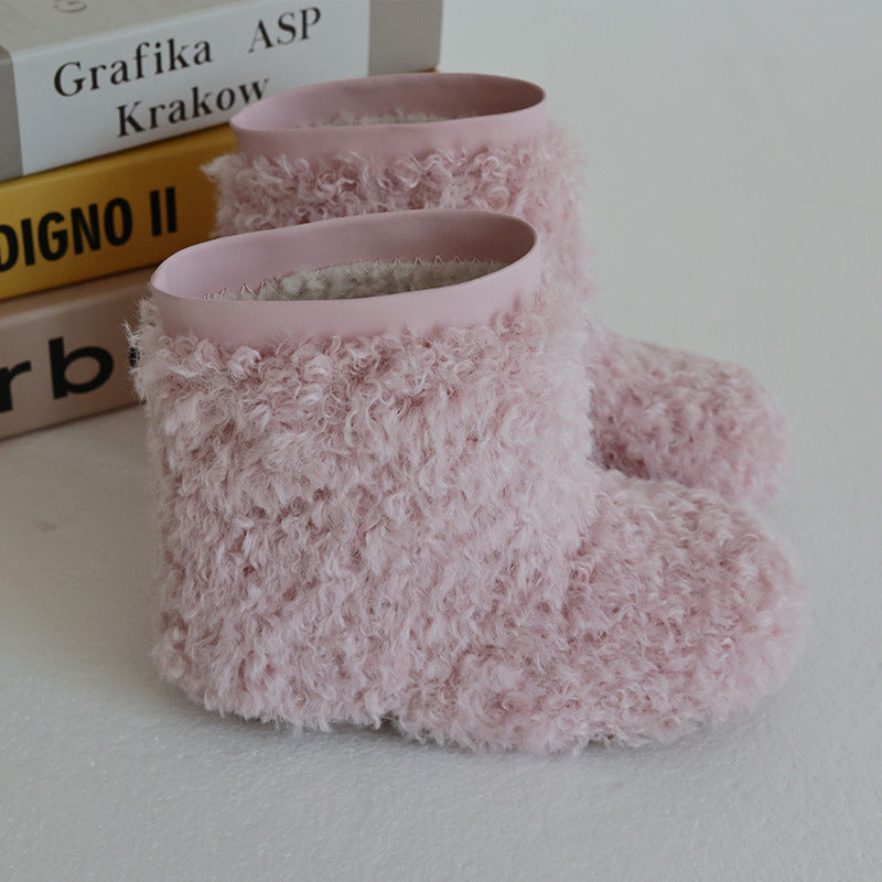 New Casual Winter Girls Thermal Soft Soled Sleeve Fur Booties - Cindi Book