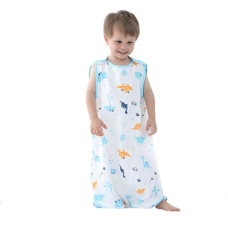 Long Sleeve Four-layer Bamboo Cotton Gauze Sleeping Bag - Cindi Book