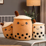 Cute Fruit Drink Plush Stuffed Soft Strawberry Milk Tea Plush Boba Tea Cup Toy Bubble Tea Pillow Cushion Kids Gift - Cindi Book