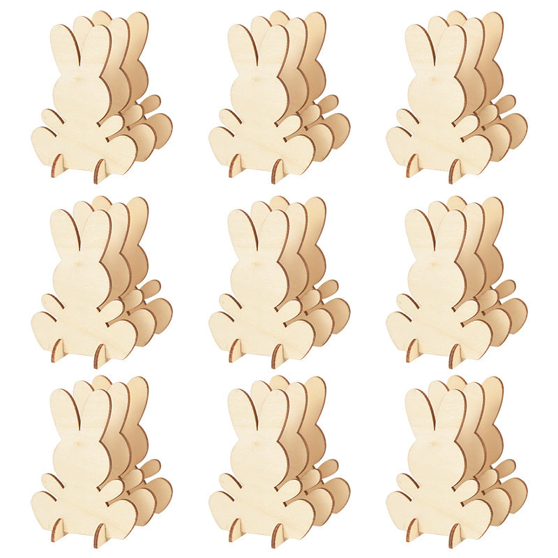 Laser Engraving Laser Wood Chip Rabbit 3D Stereoscopic Ornament - Cindi Book