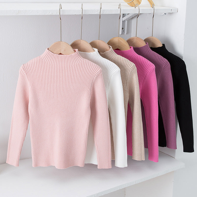Children's Mock Neck Sweater Knitwear Top - Cindi Book