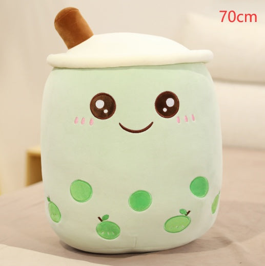 Cute Fruit Drink Plush Stuffed Soft Strawberry Milk Tea Plush Boba Tea Cup Toy Bubble Tea Pillow Cushion Kids Gift - Cindi Book