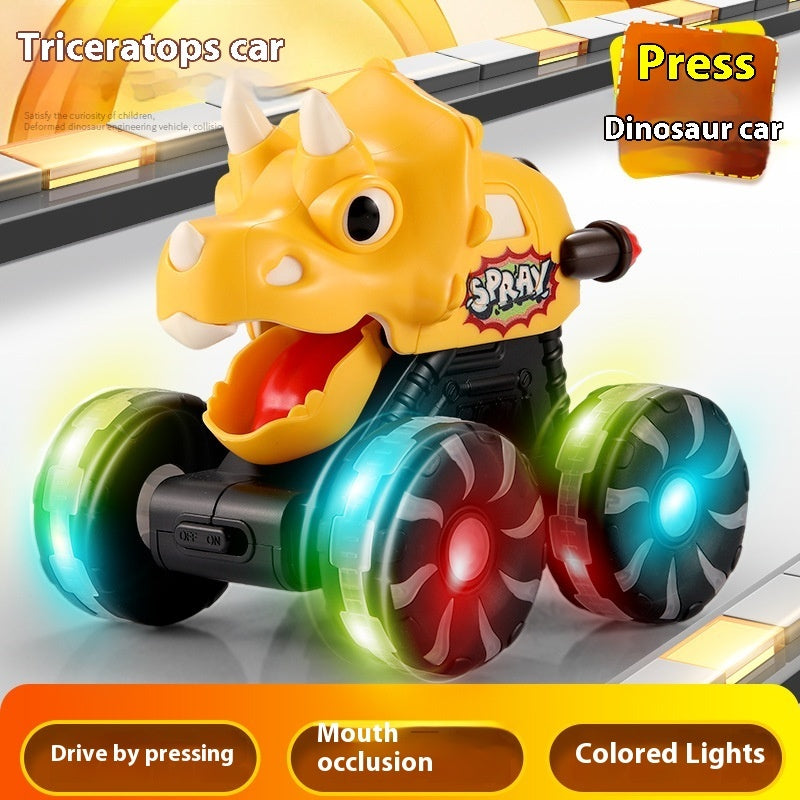 Inertial Sliding Model Light Pressing Dinosaur Toy Car - Cindi Book