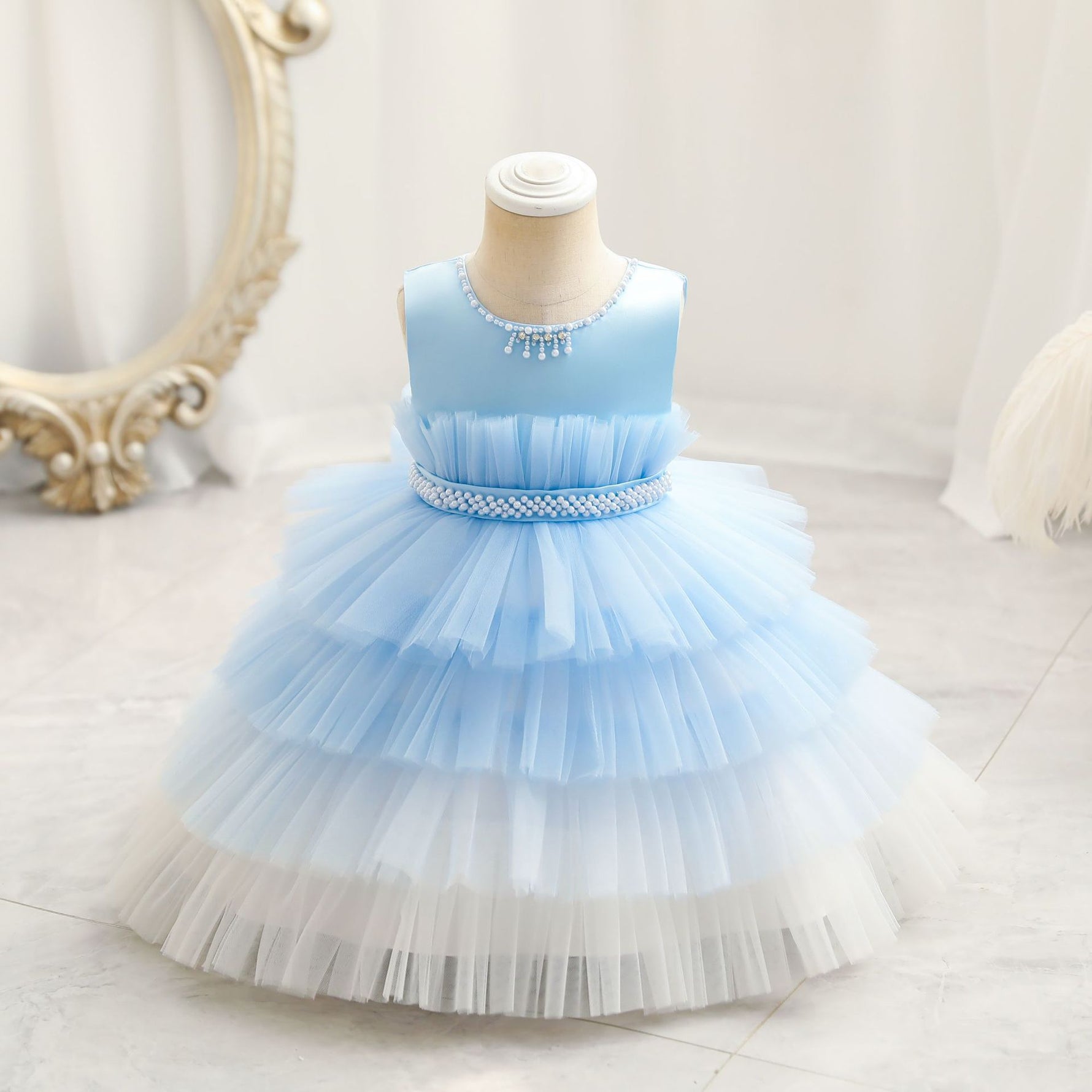 Children's Dress Color Matching Princess Dress Birthday Banquet Skirt - Cindi Book