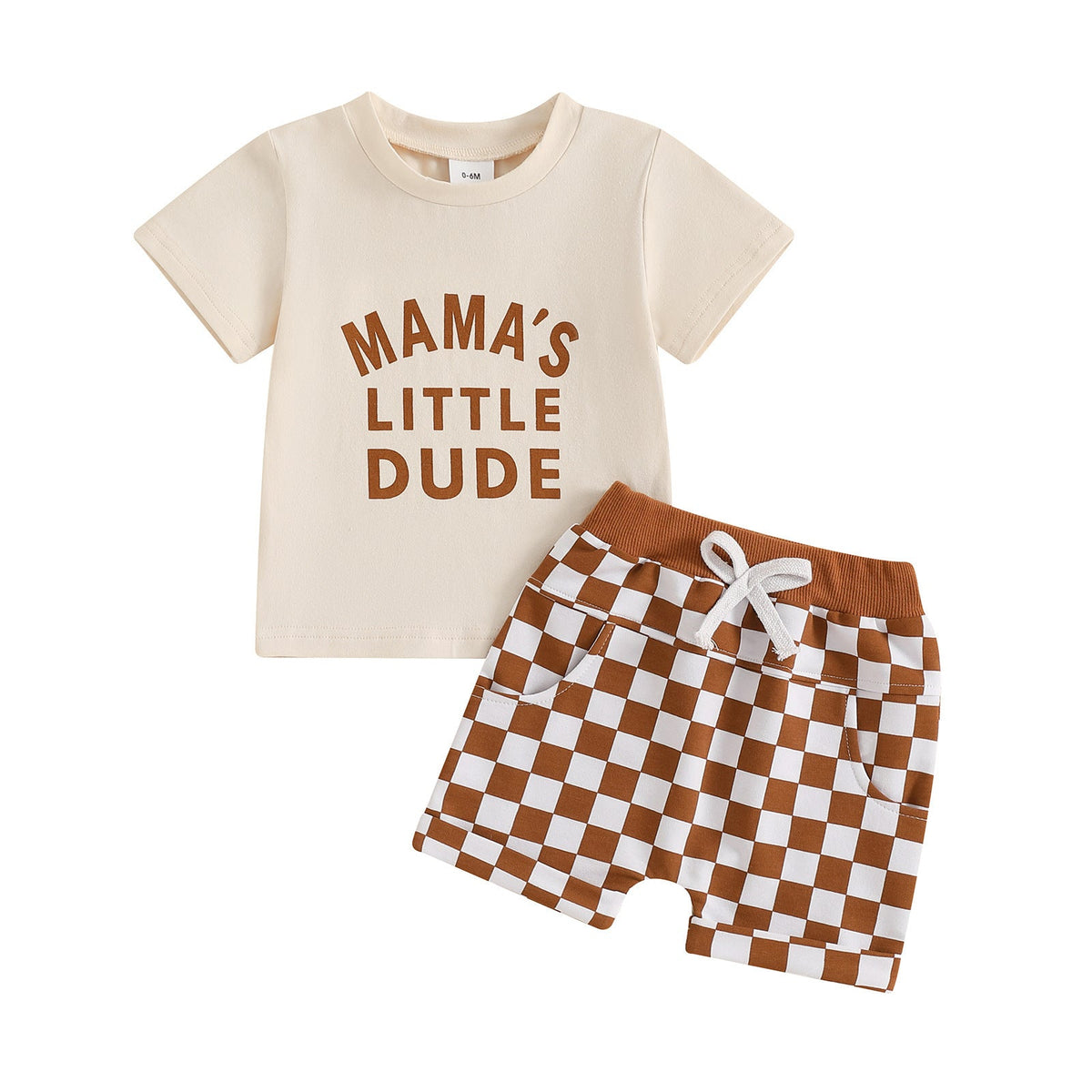 Letter Print Short-sleeve Suit - Cindi Book