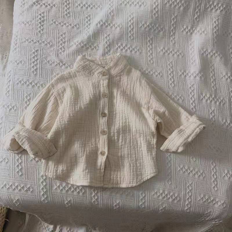 Cotton And Linen Shirt Korean Children's Fashion Top - Cindi Book