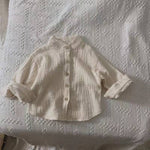 Cotton And Linen Shirt Korean Children's Fashion Top - Cindi Book