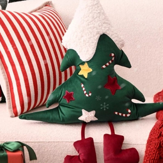 Christmas Tree Pillow Special-shaped Sofa Living Room Atmosphere New Year - Cindi Book