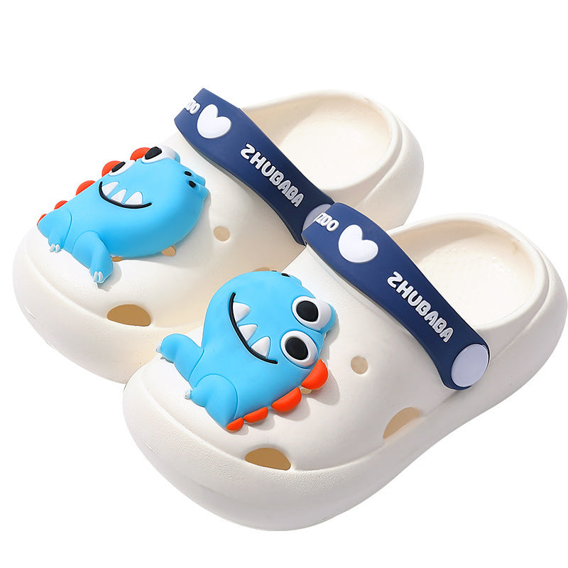 Children's Slippers Summer Cartoon Baby Soft Bottom Hole Shoes Boys and Girls Closed Toe Sandals