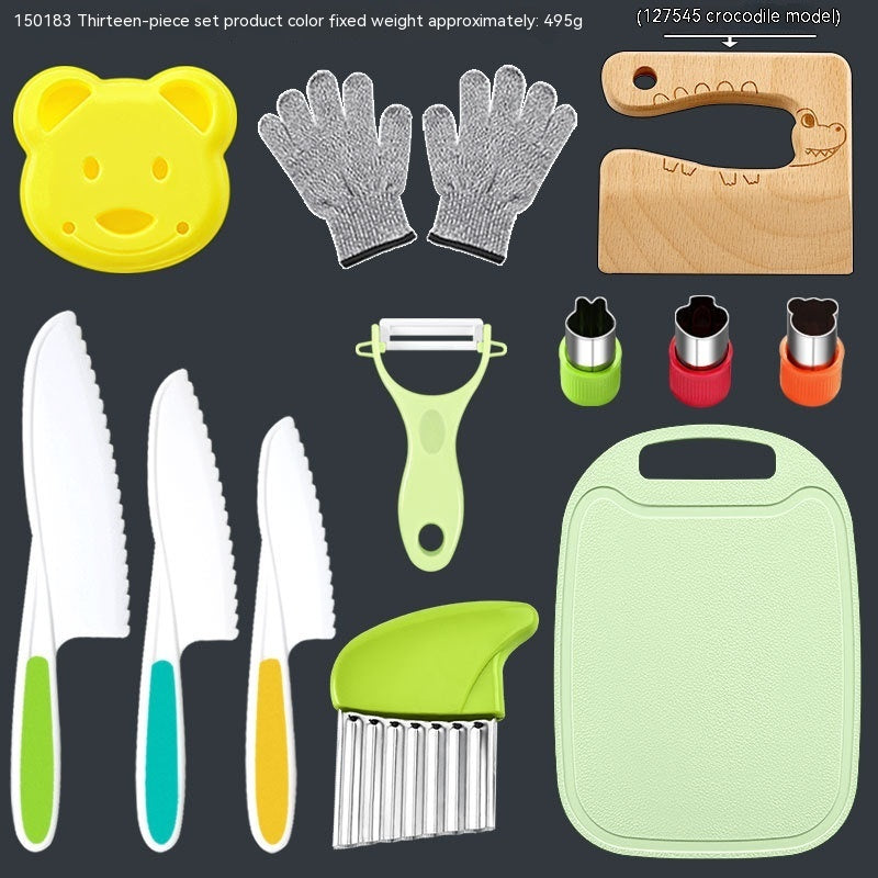 Children's Anti-Cutting Gloves Cutting Board Fruit Knife