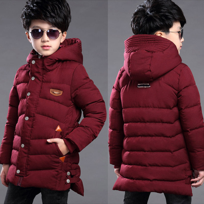 Boy's hooded padded padded jacket - Cindi Book