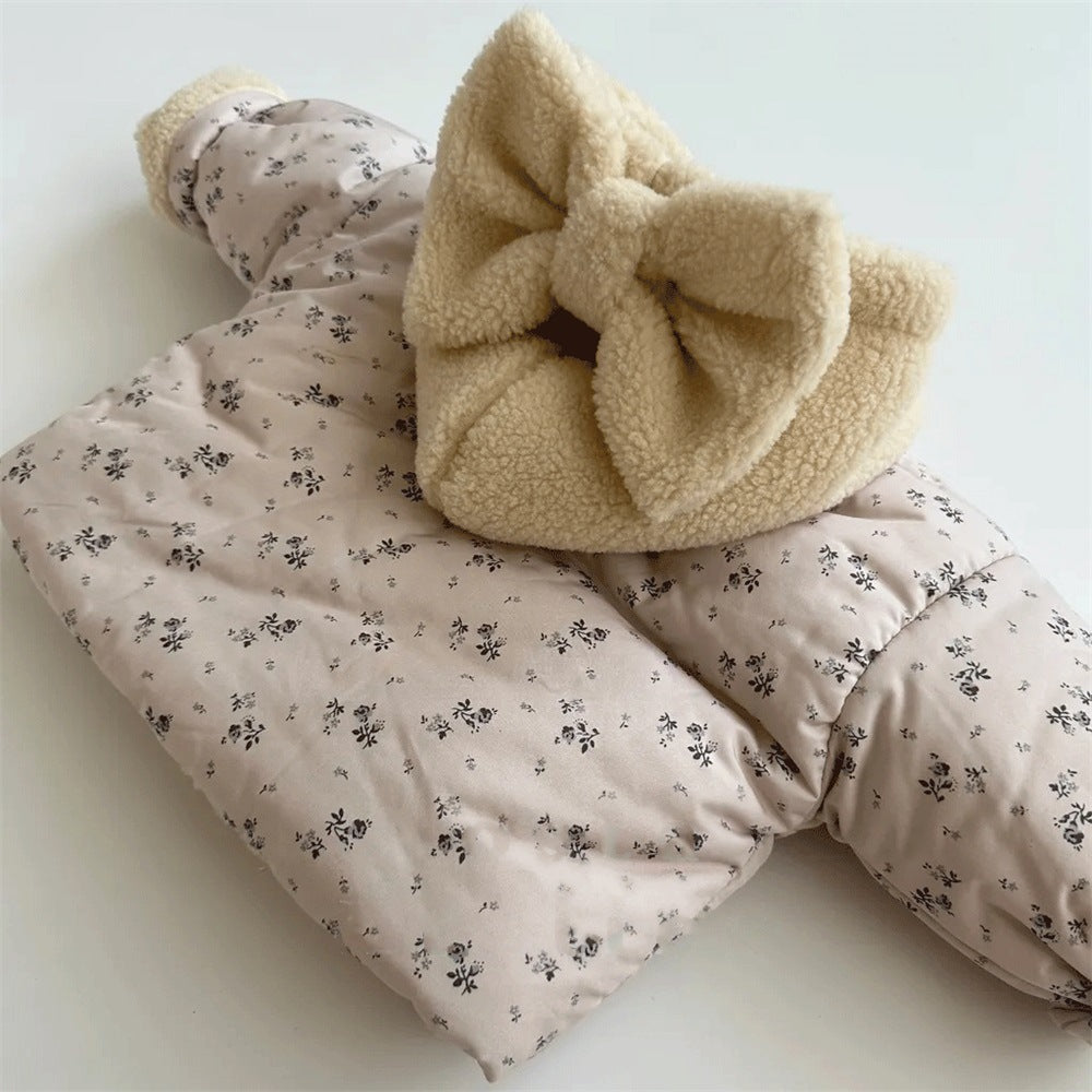Girls' Cashmere Thickened Hooded Cotton Coat Jacket - Cindi Book