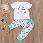 Newborn Baby Clothes Set T-shirt Tops Pants Little Boys and Girls Outfits - Cindi Book