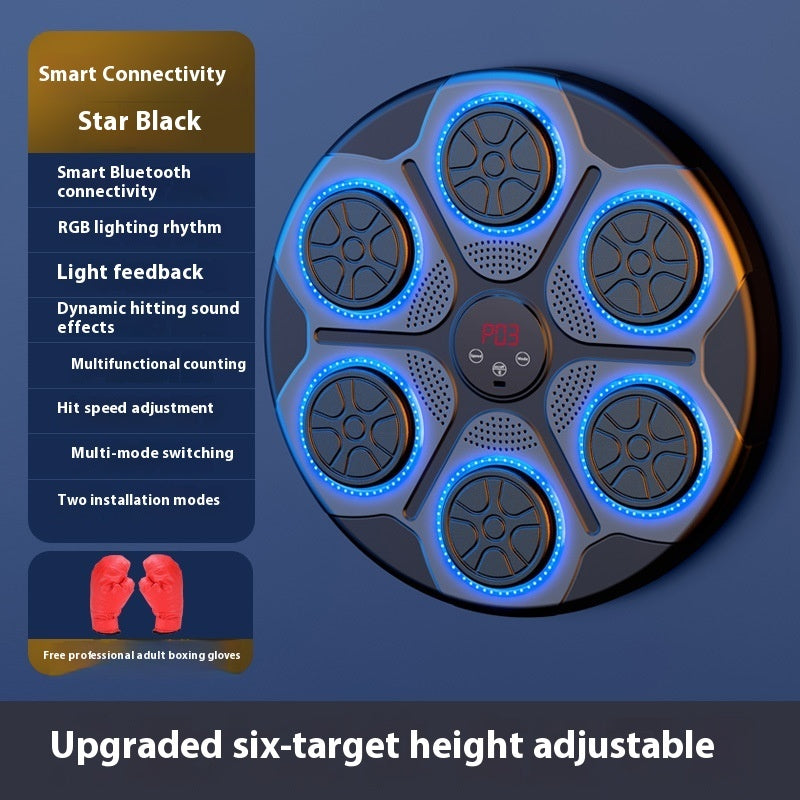 Music Boxing Machine Household With RGB Light Bluetooth-compatible Adults Mode Speed Adjustable For Indoor Kickboxing Karate Fitness Home - Cindi Book