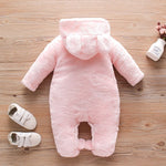 Solid Color Cartoon Baby One-piece Thick Cotton Velvet Suit - Cindi Book