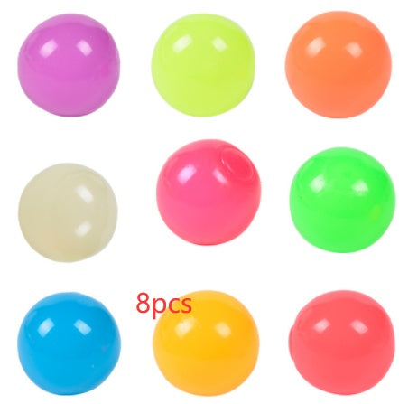 Luminous Sticky Ball Toys Sticky Wall Home Party Games Glow In The Dark Novelty Toys Decompression Squeeze Toy - Cindi Book