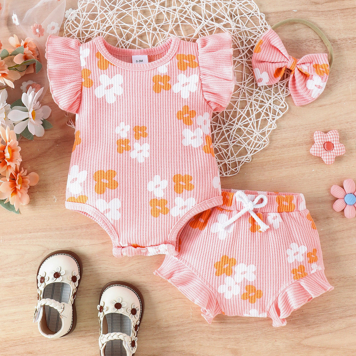 New Type Baby Sleeveless Baby Bodysuit Shorts Two-piece Set - Cindi Book