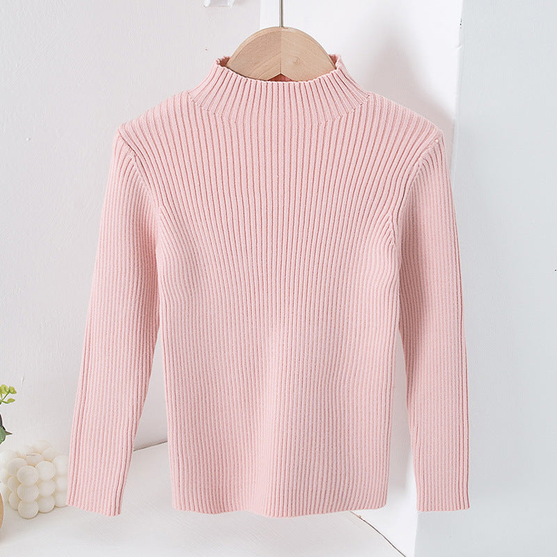Children's Mock Neck Sweater Knitwear Top - Cindi Book