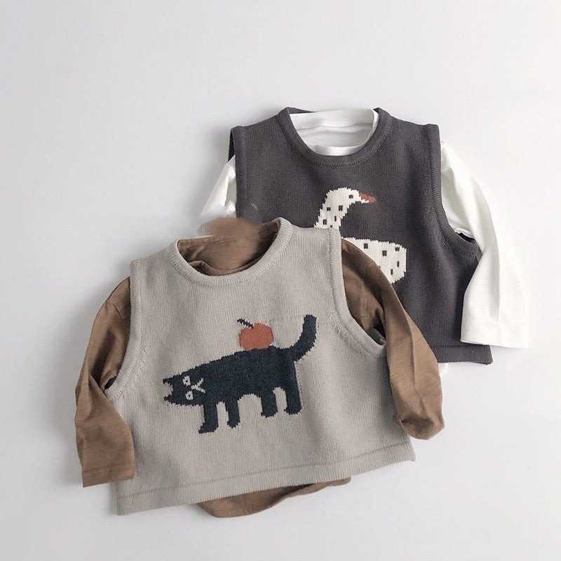 Spring And Autumn Vest Sleeveless Jacquard Knitted Cotton - Cindi Book