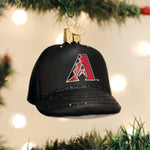 Old World Christmas Diamondbacks Baseball Cap Ornament - hand-blown glass Christmas tree ornament