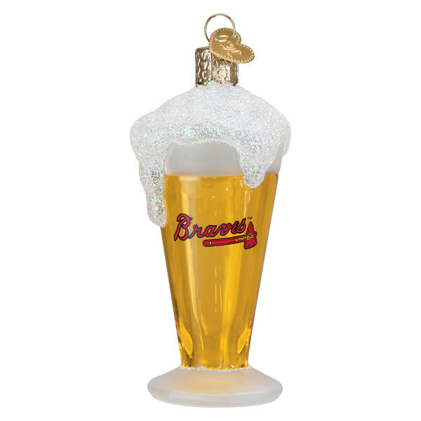 Old World Christmas Braves Glass Of Beer Ornament - hand-blown glass Christmas tree ornament (view 3)