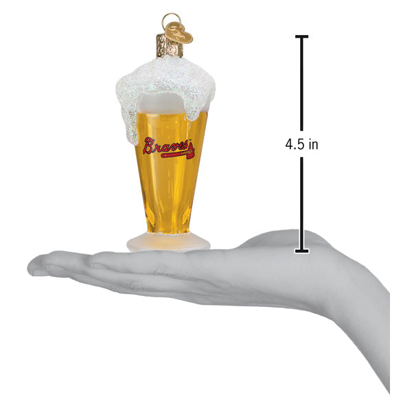 Old World Christmas Braves Glass Of Beer Ornament - hand-blown glass Christmas tree ornament (view 4)