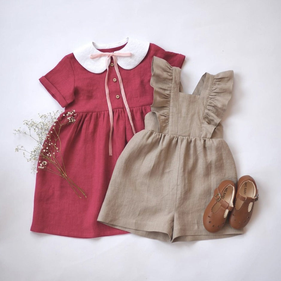 Children's Clothing Infant Cotton And Linen One-piece Shorts Strap - Cindi Book
