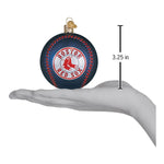 Old World Christmas Red Sox Baseball Ornament - hand-blown glass Christmas tree ornament (view 4)