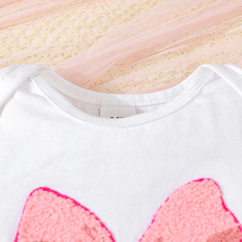 Cute Bow-Knot Romper Set For Baby Girls - Cindi Book