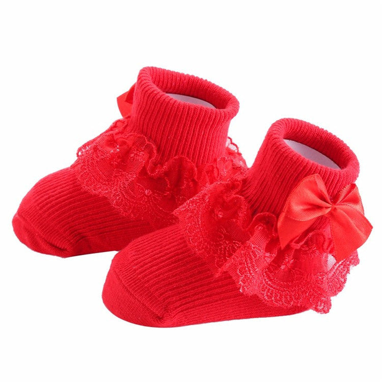 BOW LACE baby socks - Cindi Book
