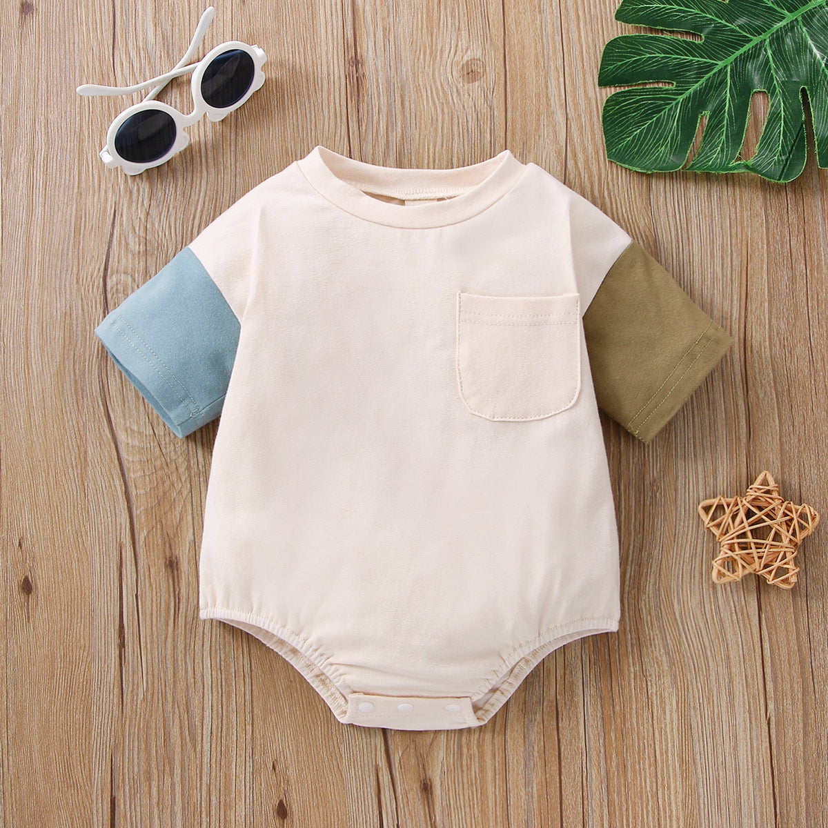 Newborn Solid Color Fashion One-piece Toddler Jumpsuit - Cindi Book