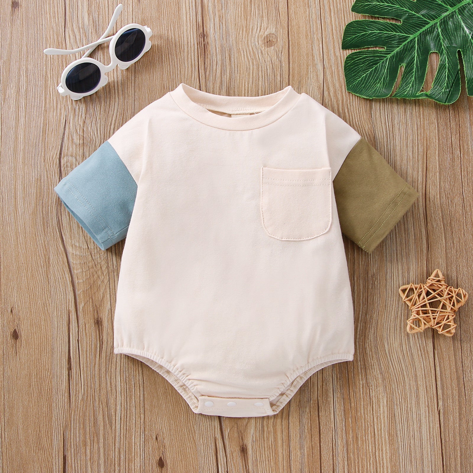 Newborn Solid Color Fashion One-piece Toddler Jumpsuit - Cindi Book