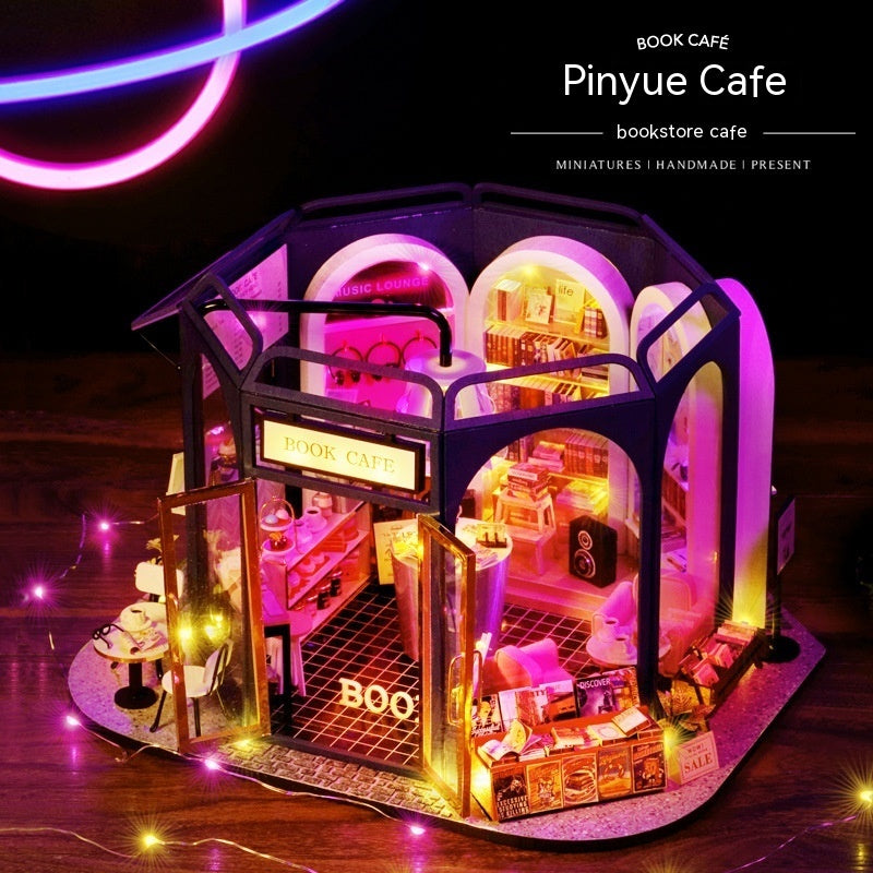 Cute Room Diy Cottage Tasting Cafe Wooden Hand-assembled Villa Model - Cindi Book