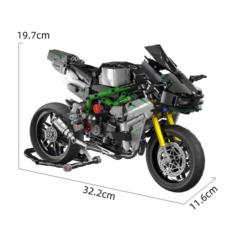 Tabletop Decoration Assembly Building Blocks Model Boy Toy Motorcycle - Cindi Book