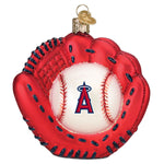 Old World Christmas Angels Baseball Mitt Ornament - hand-blown glass Christmas tree ornament (view 3)