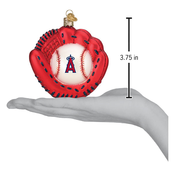 Old World Christmas Angels Baseball Mitt Ornament - hand-blown glass Christmas tree ornament (view 5)