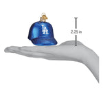 Old World Christmas Dodgers Baseball Cap Ornament - hand-blown glass Christmas tree ornament (view 4)