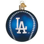 Old World Christmas Dodgers Baseball Ornament - hand-blown glass Christmas tree ornament (view 2)